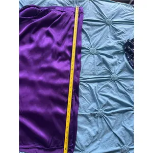 SELECTED Femme Purple Satin Midi Skirt Side Slit Drawstring Waist Size Small thumbnail 8