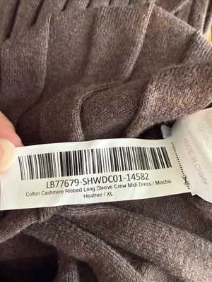 Quince Cotton Cashmere Ribbed Long Sleeve Crew Midi Dress, XL thumbnail 10