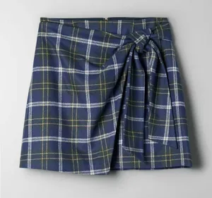 Aritzia Wilfred Wrap-Front Plaid Skirt Wool Cashmere Blend thumbnail 1