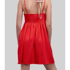 TCEC Red Mini Dress with Double Bow Front thumbnail 2