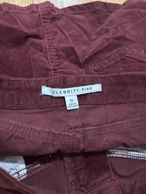Celebrity Pink Burgundy Corduroy Skirt thumbnail 3