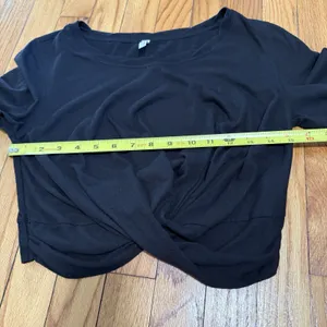 Free‎ People Movement Undertow Long Sleeve Crossover Twist Front T-shirt Small thumbnail 8