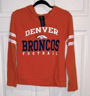 NFL Juniors Collection hooded top - Denver Broncos - Orange - Sz. Medium (7/9) thumbnail 1