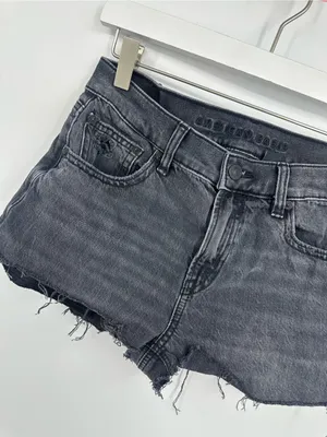 American Eagle Outfitters Black Strigid Stovepipe Shorts Size 00 Distressed thumbnail 3