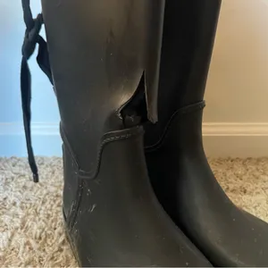 Coach Black Women's Knee-High Rain Boots size 8 flawed thumbnail 4