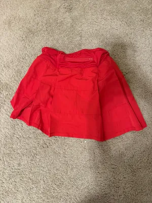 Amazon brand red mini skirt  thumbnail 2