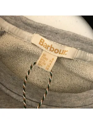 Barbour Womens Sweatshirt Pullover Crew Neck Lighthouse Heathered Gray US 4 thumbnail 3