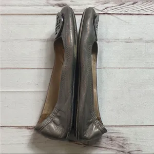 Tory Burch Minnie Travel Ballet Flats In Gunmetal thumbnail 11