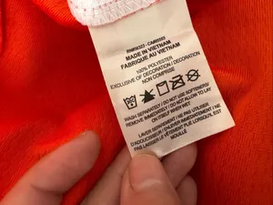 Nike Team Softball Jersey Shirt Womens L Orange White Colorblock Dri-Fit Top thumbnail 6