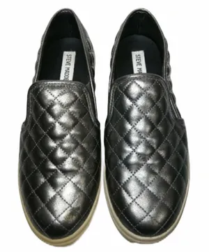 STEVE MADDEN Silver Quilted‎ Slip On Loafers Women's 8.5 B Sneaker thumbnail 1