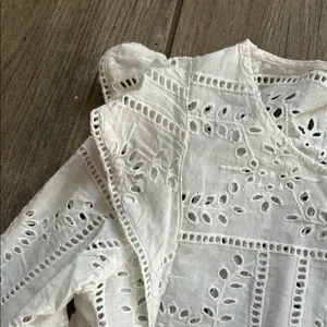 The Kooples White Eyelet Lace Blouse thumbnail 3