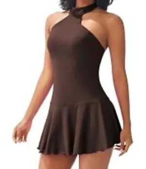Joyspels Women’s Athletic Tennis Dress Brown Size L New With Tag thumbnail 1