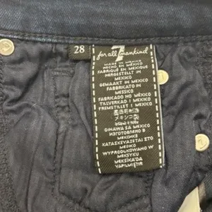 7 For All Mankind Womens High Rise Skinny Jeans Dark Indigo‎ Blue Size 28 thumbnail 14