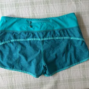 Lululemon Speed Up Women’s Teal Shorts - Stretch Performance thumbnail 4