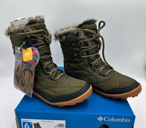 Columbia Women's Olive Quilted Winter Boots thumbnail 1