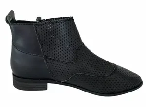 Kelsi Dagger Black Alaska Perforated Zip Ankle Booties(Size 8) thumbnail 1