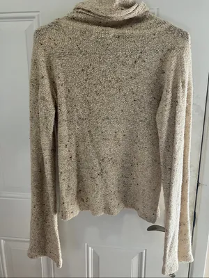 Women's Gerard Martin Vintage Cream Marled Knit Sweater - Medium thumbnail 7