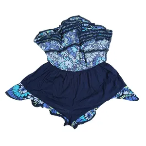 NWT Aerie Floral Lace Tiered Ruffle Skort Size XS Blue Coquette Fairy Y2K thumbnail 4
