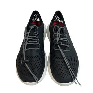 Crocs Sz 9 LiteRide Pacer Lace Up Sneaker Women's Lightweight Black Croslite‎ thumbnail 2