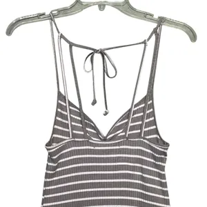 Abercrombie & Fitch Dress Womens XS Gray Striped Ribbed Knit Swing Sundress thumbnail 10