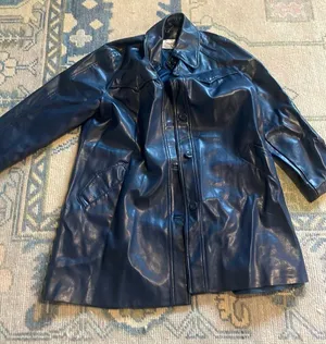 Mantessa Vintage Faux Leather Coat thumbnail 1
