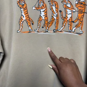Barstool Golf x Independent Trading Co Sweatshirt XL Tan Tiger Novelty Oversize thumbnail 5