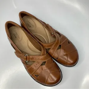 Clarks Ashland spin Q‎ loafers brown leather size 9 thumbnail 2