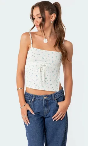Edikted Marli Open Back Tank Top thumbnail 1