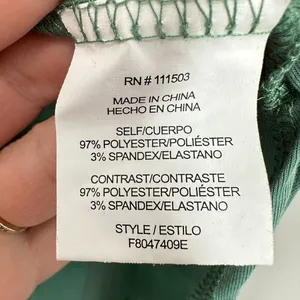 Figueroa & Flower Size Large Green Floral‎ Embroidered Collared A Line Dress thumbnail 4