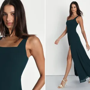 LULUS Prom Wedding Bridesmaid Romantic Flowy Sexy Elegant Chiffon Maxi Dress thumbnail 4
