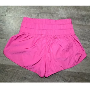 Shein Hot Pink Smocked High‎ Waist Running Shorts XS thumbnail 2