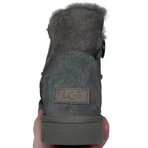 UGG Bailey Button Charcoal Grey Suede Boots Women’s Size 11 thumbnail 15