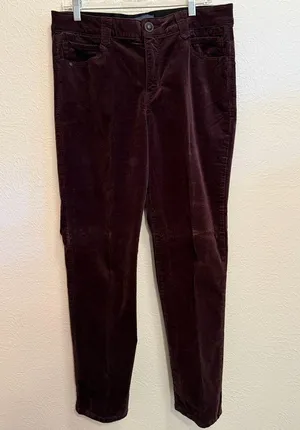 🦄🦄🦄BOGOHO 🦄🦄🦄Democracy Corduroy Slim Pants in Plum-14 thumbnail 1