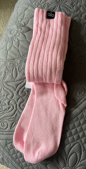Alo Sweet Pink Scrunch Socks NWT thumbnail 1