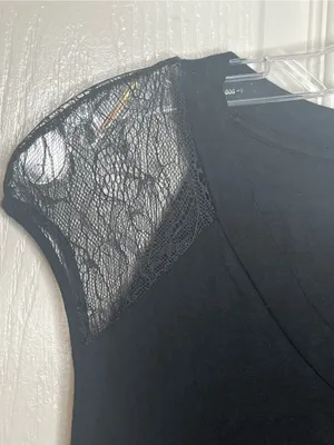 Cache Black Lace Shoulder Maxi Dress Sz 4 thumbnail 4