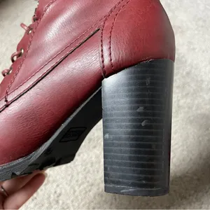 Dolce by Mojo Moxy WitchyFaux‎ leather Red-burgundy ankle boot Whimsigoth Size 8 thumbnail 10
