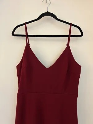 Lulus Infinite Glory Wine Red Maxi Dress Wedding Party Cocktail Size M NWT thumbnail 6