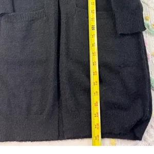 by Anthropologie Black Open Front Cardigan Sweater Knit‎ Cozy Small S thumbnail 9