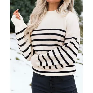 Zesica Women's Striped Knit Sweater thumbnail 5