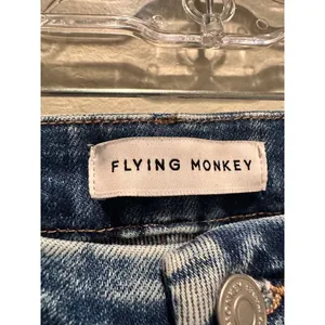 NWT Flying Monkey Stunned Straight Leg Jeans Size 27 Distressed Dark‎ Wash thumbnail 5