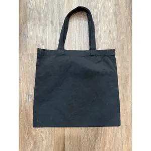 Reformation Black Canvas Tote Bag‎ Reusable Shopping Bag Minimalist thumbnail 4