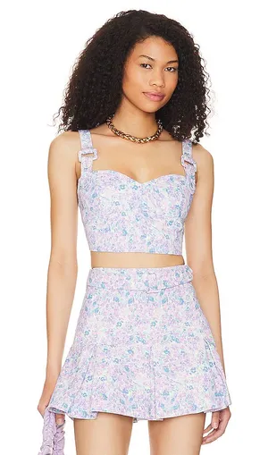 For love & lemons Lou Crop Top and Marlo Mini Skirt Set thumbnail 1