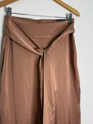 Express Wide Leg High Rise Pull-On Pants Size Medium Brown NWT thumbnail 5