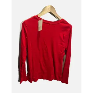 A‎ New Day Long Sleeve T-Shirt Womens Large Red Ribbed Crew Neck Casual Basic thumbnail 3