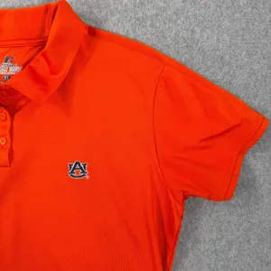 Auburn Tigers Women's Short Sleeve Polo Shirt Size XL Orange Russell Athletics thumbnail 2