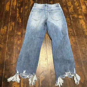 Risen distressed wide leg destroyed 5/27 boutique jeans thumbnail 3