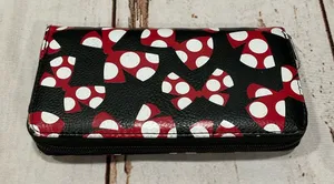 Disney Parks Minnie Bow Aop Zippy‎ Wallet thumbnail 1