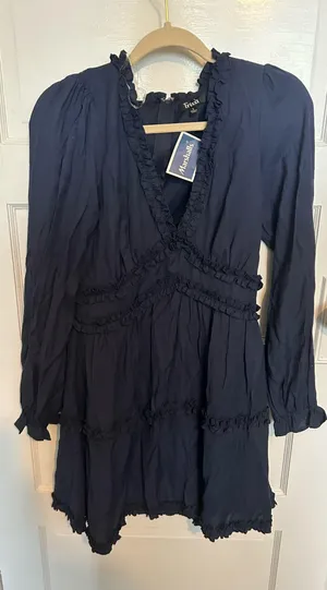 Long sleeve blue dress Size L thumbnail 1