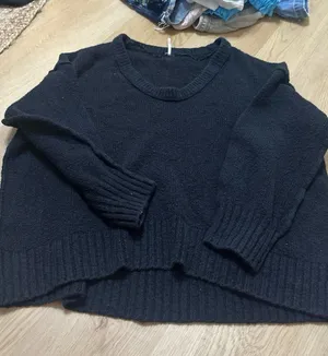 Free People Navy Blue Sweater thumbnail 1