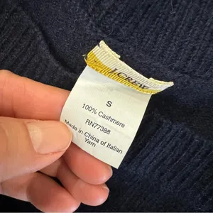 J.Crew 100% cashmere sweater in navy blue thumbnail 6